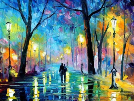 Painting used by express permission of Leonid Afremov with much thanks!