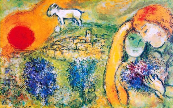 Art credit, Marc Chagall, "Amoureaux de Vence"