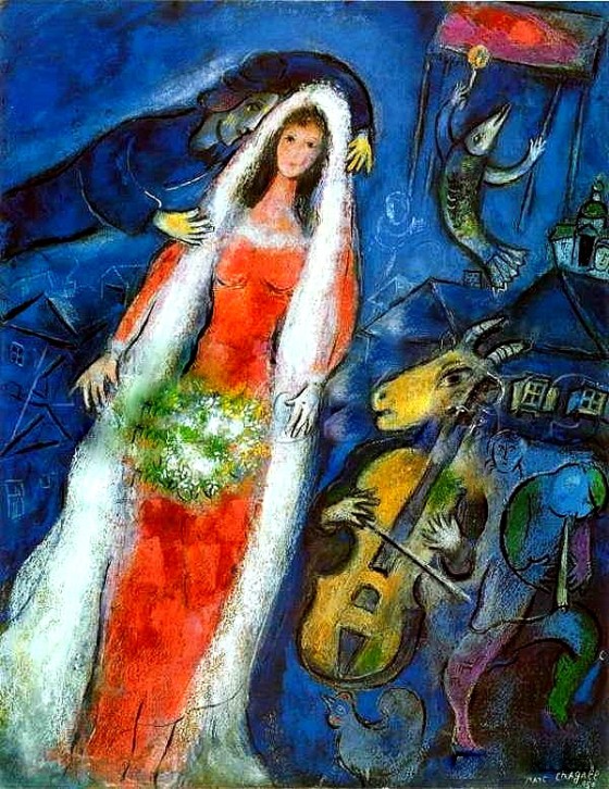 Art credit, Marc Chagall, "La Mariee"