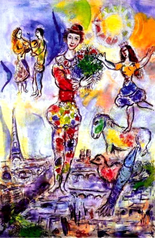 Art credit with much appreciation to Marc Chagall, "On the Roof of Paris"