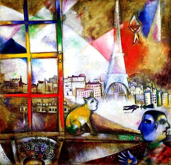 Art credit, Marc Chagall, "Paris Through My Window"
